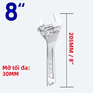 1PC Chuyên Nghiệp Cờ Lê Điều Chỉnh Được 8/10 Inch Mở Lớn Khóa Vặn Khóa Thép Crom-Vanadi Cho Hộ Gia Đình Sửa Chữa Kim Loại Đa Dụng Cụ