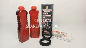 SATU SET KOMPLIT YAMAHA 2 PCS MINYAK + 2 PCS SEAL SHOK DEPAN VIXION OLD VIXION NEW SCORPIO R15 V1 V2 V3 / PAKET SEAL OLI SHOCK DEPAN VIXION / 1 SET MOTOR BEBEK MATIC / SEAL SHOCK BLEKER SOK SHOCKBREAKER VIXION LAMA VIKSON BARU / SEAL TUTUP ABU