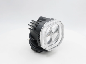 Four leaf clover motorcycle modified headlights yellow and white always on RGB rainbow aperture headlights spotlights