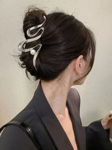 1 Pcs Hair Claw Clips Large Hair Clips for Thick HairSilver Hair Clips Big Jaw Clips for HairNon-Slip Hair Clips for Women