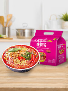 Classic Spicy And Sour Rice Noodles Convenient Fast Food with Seasoning 2 Sets of 10 Bags Student Instant Noodles Snack