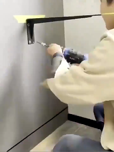 Heavy-Duty Triangular Support Bracket | Reinforced Metal Shelf Bracket for Cabinets Desks & Partitions Flash Hardware