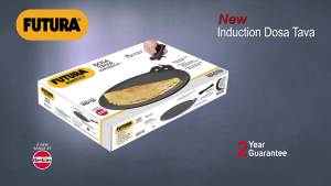 Hawkins Futura 28 cm Dosa Tava Non Stick Dosa Tawa Induction Dosa Tawa Black (INDT28)