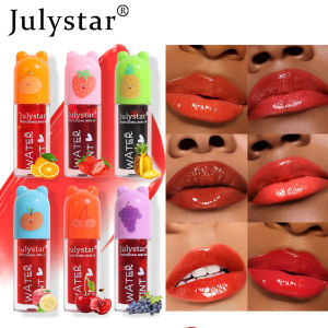Julystar ลิปกันน้ำยาวนานลิปสติก6สีง่ายต่อการบำรุงริมฝีปากเคลือบไม่ติดน้ำ