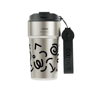CAROTE | Portable Insulated Stainless Steel Thermos Mug with Straw