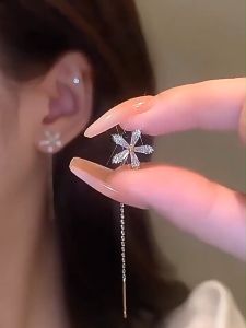 【Bestella✨COD】Anting Bunga Berlian Imitasi Indah Anting Rumbai Elegan Modis