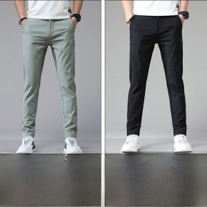 ROMON | Summer Lightweight Loose Straight Tube Ice Silk Quick Dry Sport Pants with Elastic Waist