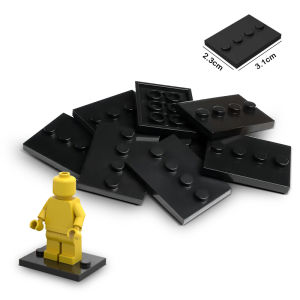 50PCS City Figures Stand DIY MOC Building Blocks Accessory Bricks Parts 3X4 Dots Base Plate With 4 Knobs Display Holder 88646