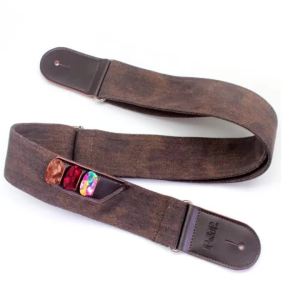 1Pcs P&P Leather Denim Guitar Straps With Pick Holder Bags Adjustable Length For Bass Acoustic Electric Guitar Accessories Parts
