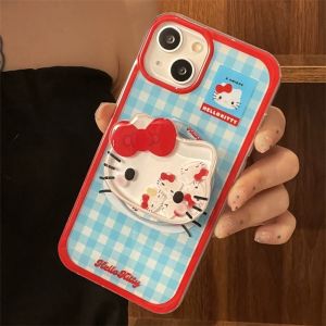 Kitty Cat Magnetic Stand Phone Case Full Cover Lens Cute Shake Shake Joy  16PROMAX/15PRO 14PRO/13mini XR/16PRO 11 Girl XR/78SE