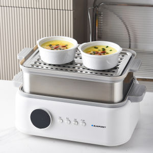 Rongyu Multifunctional Ceramic Double Earned Covered Steamed Egg Bowl Microwave Safe Soup Bowl Dessert Swallows Nest Home Use