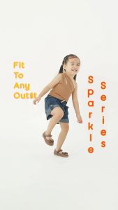 [MARIO KIDS] POPTOE  Sepatu Flatshoes Anak - SPARKLE | Pita Kulit