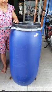 (Hỏa Tốc SLL Xin Liên Hệ) (Tặng Đai Sắt ) Thùng Phi Nhựa Cũ 160L thùng phuy xanh thùng đựng nước... (mới 91%)