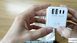 [Hiệu suất cao 65W] Củ sạc nhanh đa năng ổ điện du lịch  đa năng HHT905 ổ cắm điện thay thế dock sạc