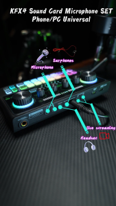 KOORFLY KFX4 Live Sound Card Mic Set for Live Show Full Set Mobile Phone Computer Microphone Live Only Equipment