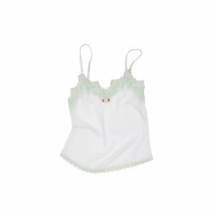 1JINN STUDIO | Lace See-Through Spliced Lace V-Neck Spaghetti Strap Tank Top Slimming