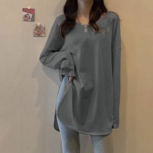 Lieoyuarn | Plus Size Warm Womens Base Layer Top Autumn Winter Long Sleeve Loose