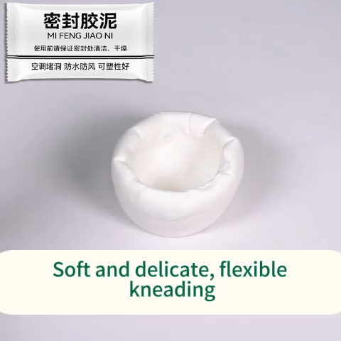 20PCS 600g Heavy-Duty Waterproof Silicone Sealant Clay - Premium Air Conditioning Hole Repair Mud Wall Hole Sealing Adhesive Plasticine for Leakproof & Dustproof Home/Office Maintenance