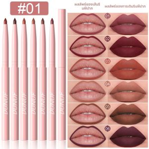 6pcs Lip Liner ปากกาชุดยาวนานกันน้ํา ง่ายสีไม่ซีดจางสี Rendering ลิปกลอสชุดแต่งหน้าความงาม