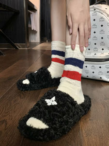 ถุงเท้าผ้าขนหนูลายหนา Ssweatshop สไตล์สปอร์ต ถุงเท้าถึงกลางน่อง สตรีทสไตล์ อินเทรนด์ ผู้หญิง ถุงเท้าสูงถึงเข่าสําหรับ ฤดูร้อน 2022