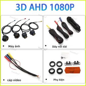 Camera Hành Trình Toàn Cảnh 360 Độ SN307 WDR 8K 3D AHD1080P HD Với Ống Kính Mắt Cá Vàng Dành Cho Android Auto Hỗ Trợ Lái Xe 360 Độ