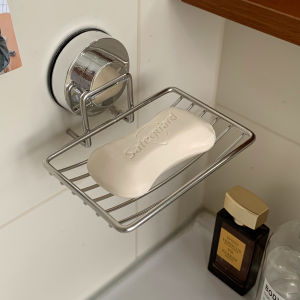 Waterproof Wall-Mounted Soap Dish Bathroom Soap Box Drainage Suction Cup Soap Holder for Dormitory Bathroom High End