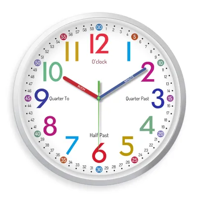 8inch Modern Minimalist Plastic Glass Wall Clock Living Room Bedroom Kitchen Home Decor Silent Quartz Clock Holiday Gift (No Battery)