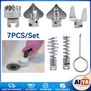 ★Same Day Shipping★ 7Pcs/Set Pipe Dredge Cleaner Head Set 16mm Manganese Steel Drain Cleaner Machine Combination Cutter Head  for Pipeline Dredging Machine Drain Cleaner Tool CYB-Pipeline-Dredging-Head