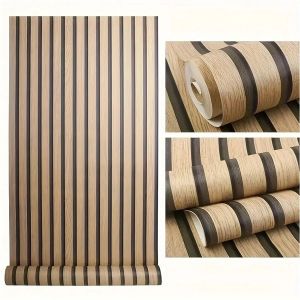 Giấy Dán Tường Tự Dính Chống Thấm Nước Chất Liệu Vinyl PVC Có Thể Tháo Rời Trang Trí Gỗ Cho Nhà Bếp Phòng Ngủ Phòng Khách