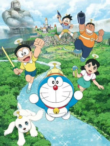 Bandai | DIY 5D Diamond Painting Doraemon Collage with Nobita and Friends Flying Adventure Art for Home Wall Decor Ideal Gift