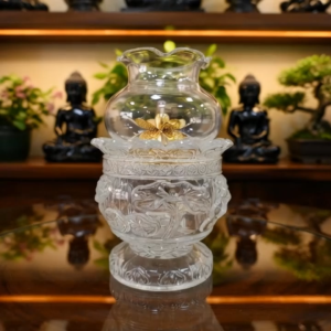 Đèn Lưu Ly Đèn Dầu Thờ Cúng Đèn Đặt Bàn Thờ Thần Tài Chất Liệu Thủy Tinh Cao Cấp ( Đèn 039 )