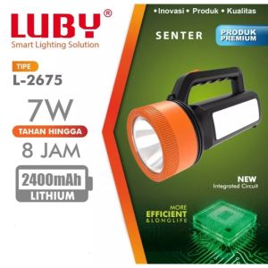 Senter Tangan Luby L-2675B 7 Watt + Emergency / Luby L 2675