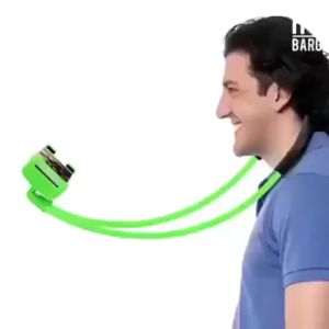 360° Flexible Lazy Hanging on Neck Phone Bracket Holder Random Color Desktop Support Keimav