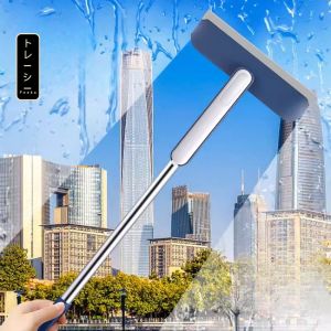 Cây gậy lau kính cán dài 2 mặt dụng cụ lau kính 2 chức năng đa năng kèm chổi quét khe kẽ