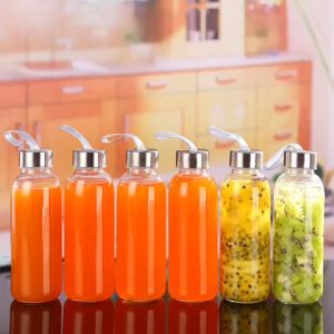 Combo 6 Bình Đựng Nước Thuỷ Tinh Dây Xách 300ML / 6 Pack Glass Water Bottle BGN16 With Lid
