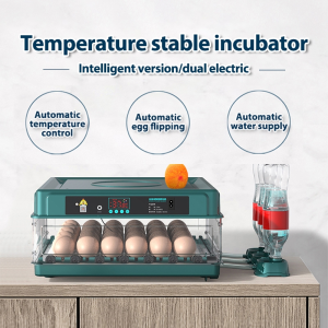 220V/12V Egg Incubator 12/24/30/36/48/64/130 Eggs Fully Automatic Egg Incubator Intelligent Digital Hatcher Brooder with Temperature Control and Auto Turning Dual power supply Hatcher Chicken Duck Goose Quail Birds Fully Automatic Egg Incubators for Farm
