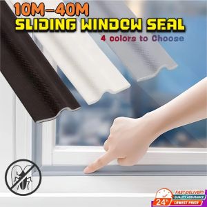20/30/40M Acoustic Insulation Foam Sliding Doors Window Weather Seal StripDraft Stopper SweepWeather StrippingSeal Gap Filler