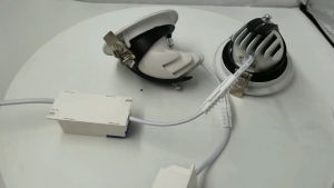 Adjustable LED Ceiling Spot Light Fixture 220V Indoor Lighting \ Led COB Downlight Tri Color Pin Light Elephant Nose Lighting Commercial Black