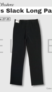 [Lelitex] Mens STRAIGHT CUT Black Slack Business Suit Long Pants with Premium Fabric