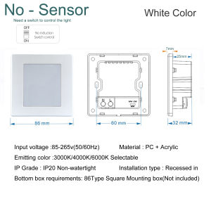 Motion Sensor Wall Light Recessed Staircase Lights Smart Step Lighting Radar Detect Nightlights 3CCT Selectable for Hallway