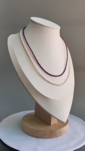 [ Woosilver ] Vòng Cổ 2 Sợi Trai Ngọt Mix Đá Nhí - Secondhand - NTN184