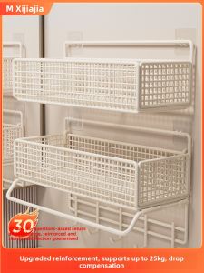 Bathroom Wall-Mounted Storage Rack No-Drilling Toilet Washroom Organizer Iron Painted Surface Single Layer Universal Space