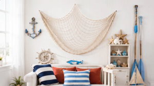 1Pc Fishing Net Decorations for Party 1x2M Fishing Net Decoration Netting for Wall Photo Hanging Nautical Fishnet Table Runner