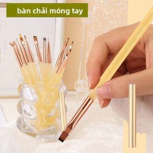 1/12 Chiếc Bút Sơn Móng Tay Trị Liệu Bằng Ánh Sáng Bút Halo Tay Cầm Trong Suốt Hình Vuông Lớn Thiết Kế Hoa Tròn Để Vẽ Và Tô Màu Móng Tay