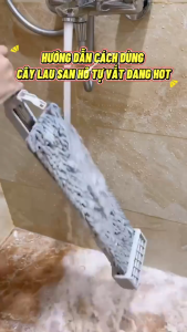 Cây Lau Nhà San Hô Tự Vắt 45x12CM Xoay 360 Độ Lau Tường Lau Sàn Nhà Sạch Sẽ Nhanh Chóng