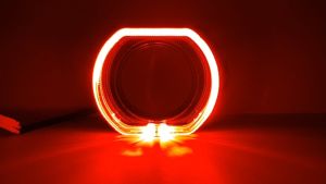 VOXX LED Shroud BMW Style 2.5" 3" Inch RGB Projector Projie BiLED Angel Eyes