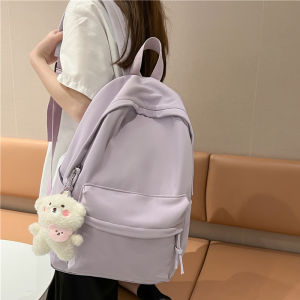OUDENGPAI | Purple Large Capacity Shoulder Backpack For High School And College Women Simple Double Strap School Bag Sweet College Style