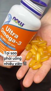 Dầu cá Now Ultra Omega 3 500 EPA / 250 DHA nhập khẩu Mỹ hỗ trợ tim mạch não bộ thị lực