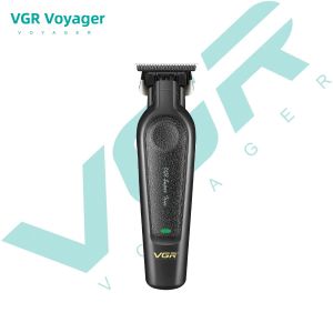 Máy Cắt Tóc Điện VGR V-995 Cho Nam Thân Kim Loại Bọc Da Sạc Được Màn Hình LED Số Sử Dụng Được Khi Khô/Ướt Lưỡi Dao Thép Carbon