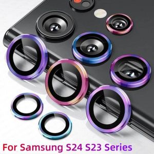 Metal Ring Camera Lens Protector for Samsung Galaxy S24 S23 Plus Ultra S22 Ultra A55 A25 A35 A05S A15 A24 A34 A24 A14 A13 Camera Lens Tempered Glass